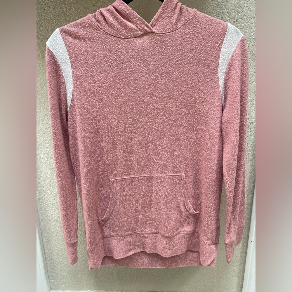 Old Navy, Girls, Pink and White, Lightweight Hoodie, Size XL (14)